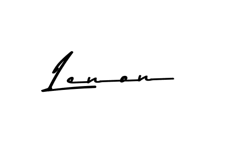 Use a signature maker to create a handwritten signature online. With this signature software, you can design (Asem Kandis PERSONAL USE) your own signature for name Lenon. Lenon signature style 9 images and pictures png