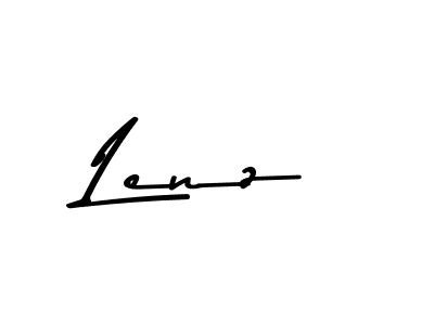 Create a beautiful signature design for name Lenz. With this signature (Asem Kandis PERSONAL USE) fonts, you can make a handwritten signature for free. Lenz signature style 9 images and pictures png