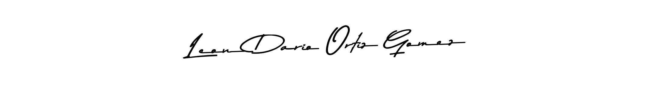 Design your own signature with our free online signature maker. With this signature software, you can create a handwritten (Asem Kandis PERSONAL USE) signature for name Leon Dario Ortiz Gomez. Leon Dario Ortiz Gomez signature style 9 images and pictures png