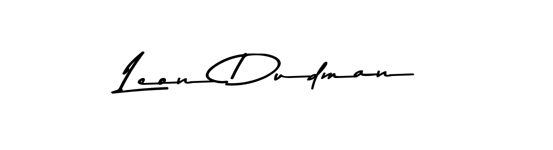 Use a signature maker to create a handwritten signature online. With this signature software, you can design (Asem Kandis PERSONAL USE) your own signature for name Leon Dudman. Leon Dudman signature style 9 images and pictures png