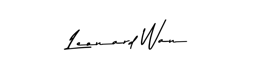 Create a beautiful signature design for name Leonard Wan. With this signature (Asem Kandis PERSONAL USE) fonts, you can make a handwritten signature for free. Leonard Wan signature style 9 images and pictures png