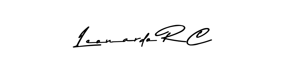 The best way (Asem Kandis PERSONAL USE) to make a short signature is to pick only two or three words in your name. The name Leonardo R C include a total of six letters. For converting this name. Leonardo R C signature style 9 images and pictures png