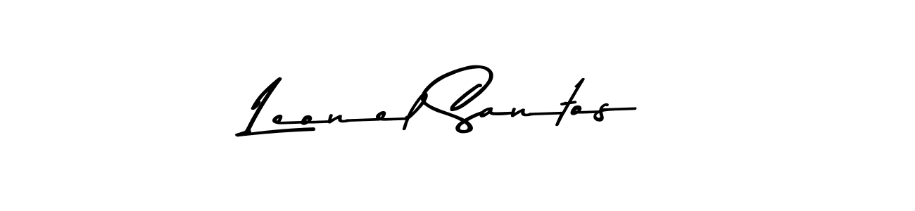 Create a beautiful signature design for name Leonel Santos. With this signature (Asem Kandis PERSONAL USE) fonts, you can make a handwritten signature for free. Leonel Santos signature style 9 images and pictures png