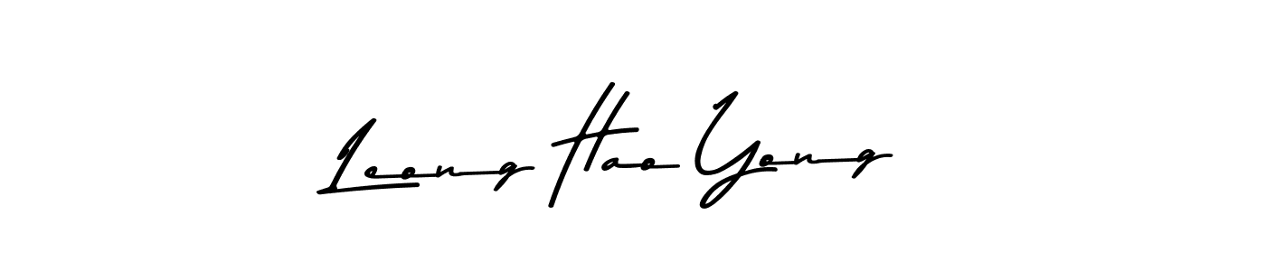 Create a beautiful signature design for name Leong Hao Yong. With this signature (Asem Kandis PERSONAL USE) fonts, you can make a handwritten signature for free. Leong Hao Yong signature style 9 images and pictures png