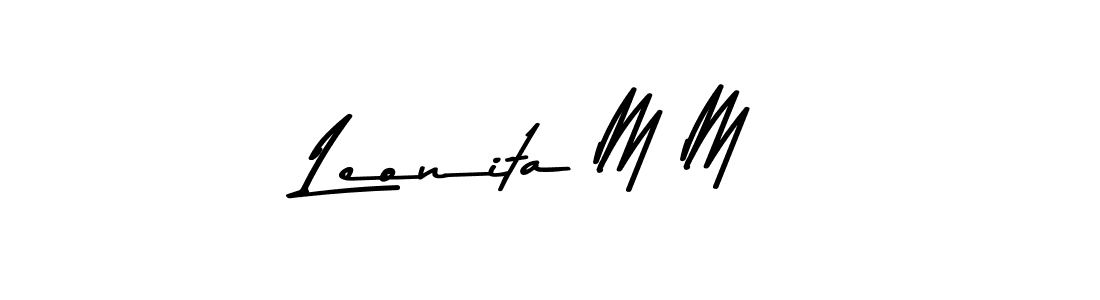 Design your own signature with our free online signature maker. With this signature software, you can create a handwritten (Asem Kandis PERSONAL USE) signature for name Leonita M M. Leonita M M signature style 9 images and pictures png