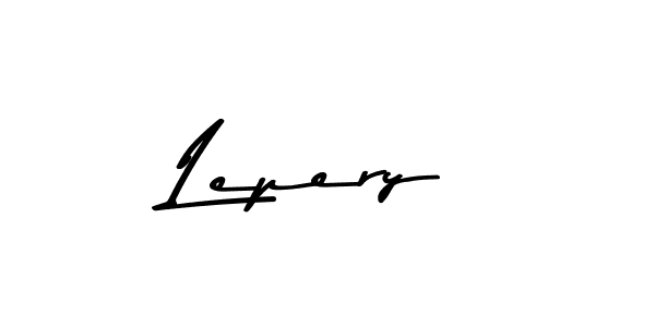 How to make Lepery name signature. Use Asem Kandis PERSONAL USE style for creating short signs online. This is the latest handwritten sign. Lepery signature style 9 images and pictures png
