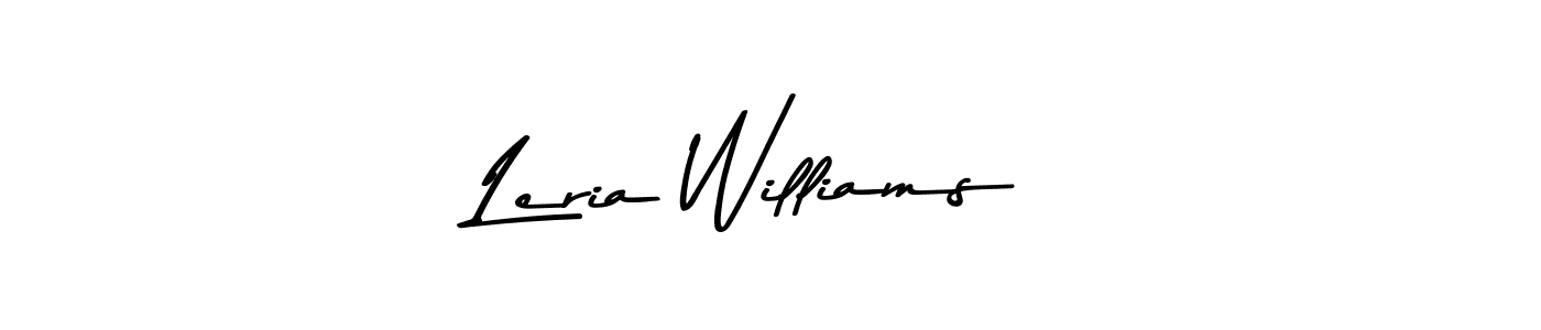 Make a beautiful signature design for name Leria Williams. Use this online signature maker to create a handwritten signature for free. Leria Williams signature style 9 images and pictures png