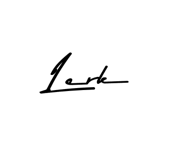 How to make Lerk name signature. Use Asem Kandis PERSONAL USE style for creating short signs online. This is the latest handwritten sign. Lerk signature style 9 images and pictures png