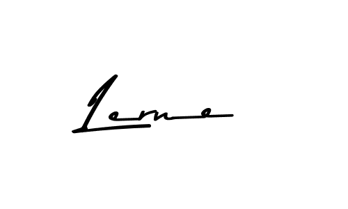 How to make Lerne name signature. Use Asem Kandis PERSONAL USE style for creating short signs online. This is the latest handwritten sign. Lerne signature style 9 images and pictures png