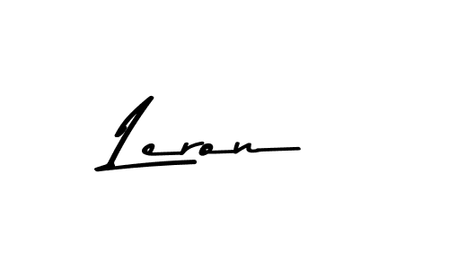 Design your own signature with our free online signature maker. With this signature software, you can create a handwritten (Asem Kandis PERSONAL USE) signature for name Leron. Leron signature style 9 images and pictures png