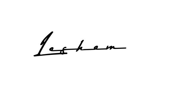 Design your own signature with our free online signature maker. With this signature software, you can create a handwritten (Asem Kandis PERSONAL USE) signature for name Leshem. Leshem signature style 9 images and pictures png