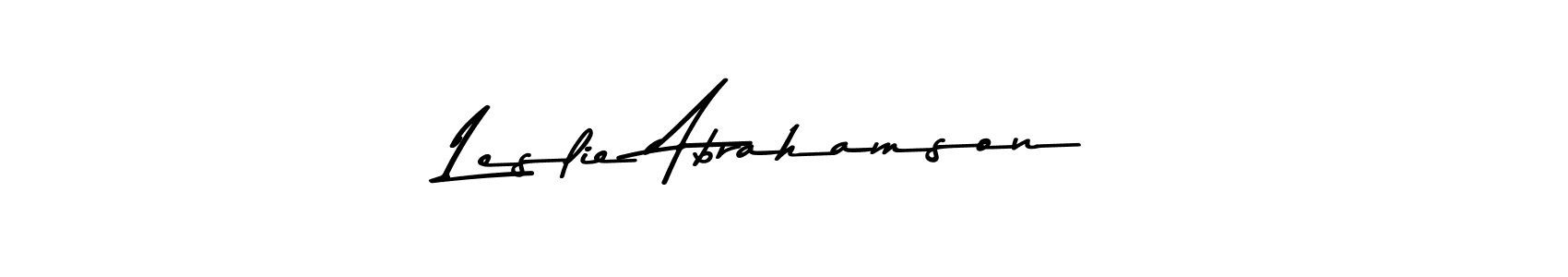 How to make Leslie Abrahamson name signature. Use Asem Kandis PERSONAL USE style for creating short signs online. This is the latest handwritten sign. Leslie Abrahamson signature style 9 images and pictures png