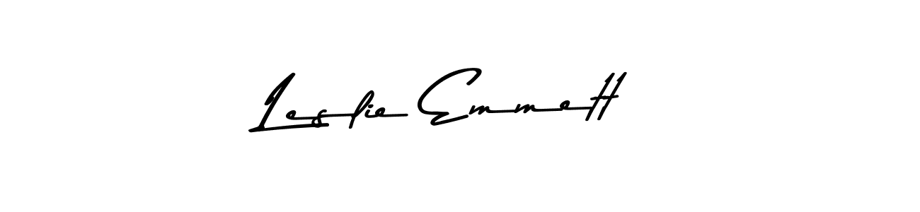 if you are searching for the best signature style for your name Leslie Emmett. so please give up your signature search. here we have designed multiple signature styles  using Asem Kandis PERSONAL USE. Leslie Emmett signature style 9 images and pictures png