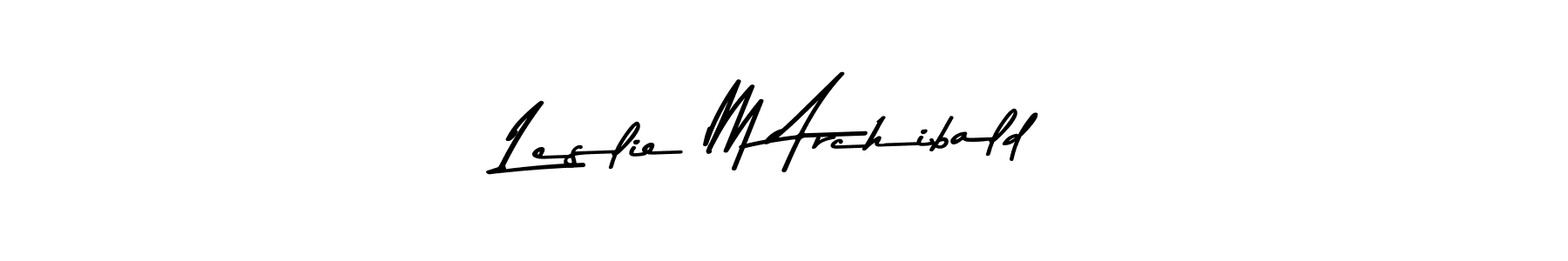 The best way (Asem Kandis PERSONAL USE) to make a short signature is to pick only two or three words in your name. The name Leslie M Archibald include a total of six letters. For converting this name. Leslie M Archibald signature style 9 images and pictures png