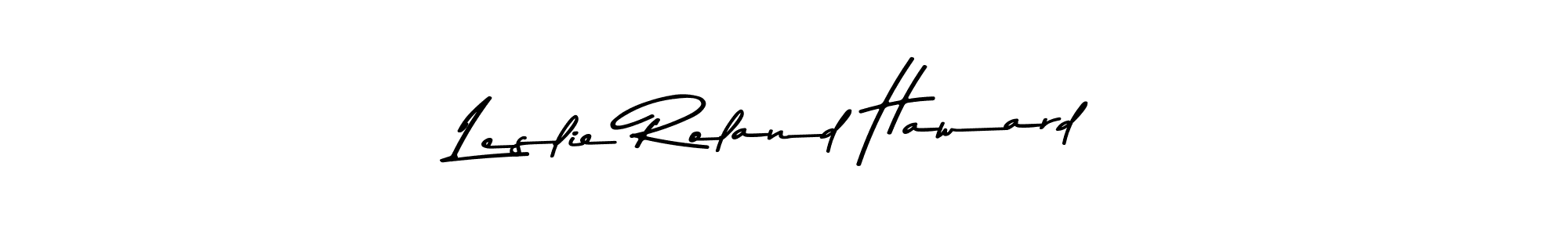 How to make Leslie Roland Haward name signature. Use Asem Kandis PERSONAL USE style for creating short signs online. This is the latest handwritten sign. Leslie Roland Haward signature style 9 images and pictures png