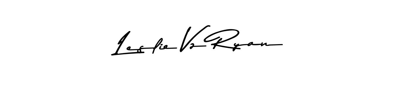 Use a signature maker to create a handwritten signature online. With this signature software, you can design (Asem Kandis PERSONAL USE) your own signature for name Leslie Vz Ryan. Leslie Vz Ryan signature style 9 images and pictures png