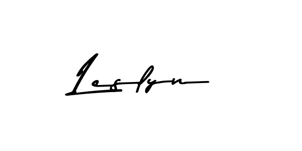 Create a beautiful signature design for name Leslyn. With this signature (Asem Kandis PERSONAL USE) fonts, you can make a handwritten signature for free. Leslyn signature style 9 images and pictures png