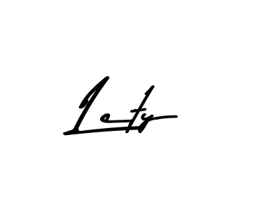 Design your own signature with our free online signature maker. With this signature software, you can create a handwritten (Asem Kandis PERSONAL USE) signature for name Lety. Lety signature style 9 images and pictures png