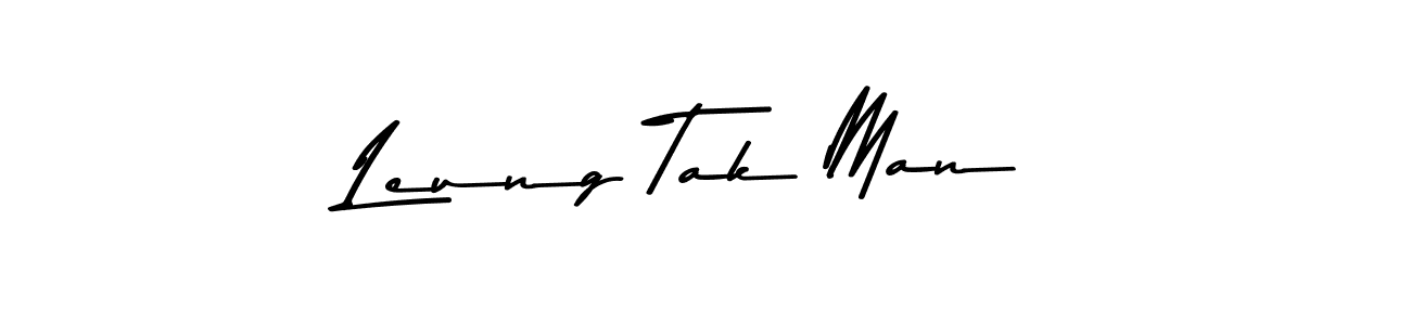 Create a beautiful signature design for name Leung Tak Man. With this signature (Asem Kandis PERSONAL USE) fonts, you can make a handwritten signature for free. Leung Tak Man signature style 9 images and pictures png