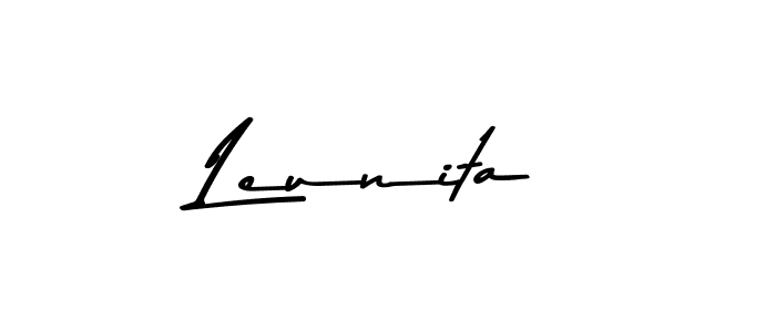 Design your own signature with our free online signature maker. With this signature software, you can create a handwritten (Asem Kandis PERSONAL USE) signature for name Leunita. Leunita signature style 9 images and pictures png