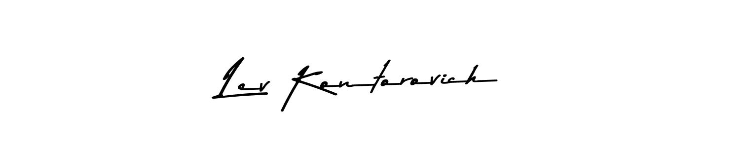 Use a signature maker to create a handwritten signature online. With this signature software, you can design (Asem Kandis PERSONAL USE) your own signature for name Lev Kontorovich. Lev Kontorovich signature style 9 images and pictures png