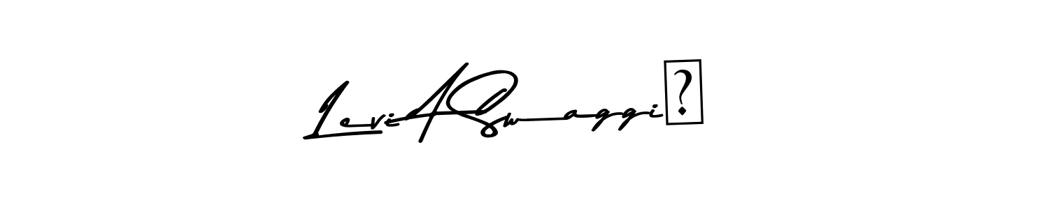 Create a beautiful signature design for name Levi A Swaggiń. With this signature (Asem Kandis PERSONAL USE) fonts, you can make a handwritten signature for free. Levi A Swaggiń signature style 9 images and pictures png