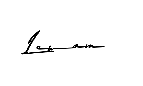 How to make Lewam name signature. Use Asem Kandis PERSONAL USE style for creating short signs online. This is the latest handwritten sign. Lewam signature style 9 images and pictures png