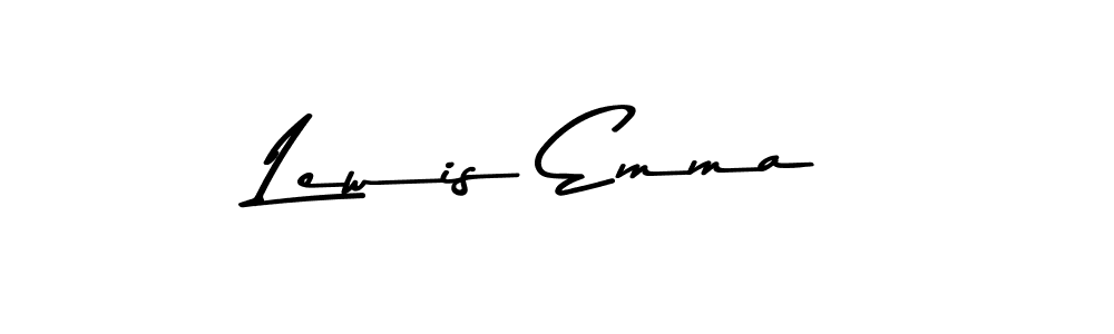 Use a signature maker to create a handwritten signature online. With this signature software, you can design (Asem Kandis PERSONAL USE) your own signature for name Lewis Emma. Lewis Emma signature style 9 images and pictures png