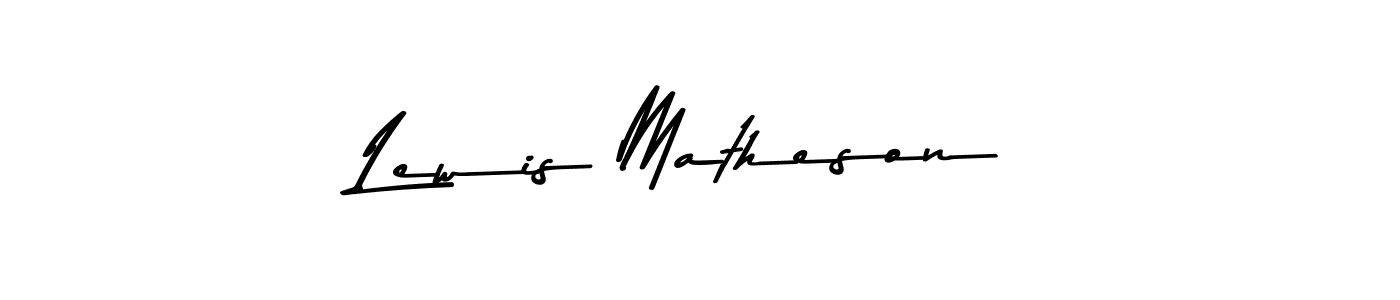 How to make Lewis Matheson name signature. Use Asem Kandis PERSONAL USE style for creating short signs online. This is the latest handwritten sign. Lewis Matheson signature style 9 images and pictures png