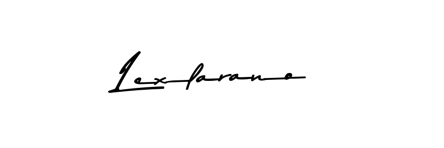 Create a beautiful signature design for name Lexlarano. With this signature (Asem Kandis PERSONAL USE) fonts, you can make a handwritten signature for free. Lexlarano signature style 9 images and pictures png