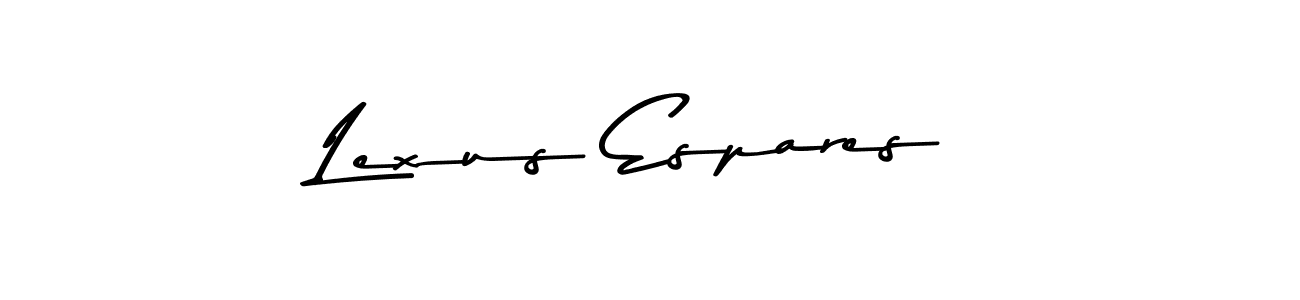 How to make Lexus Espares name signature. Use Asem Kandis PERSONAL USE style for creating short signs online. This is the latest handwritten sign. Lexus Espares signature style 9 images and pictures png