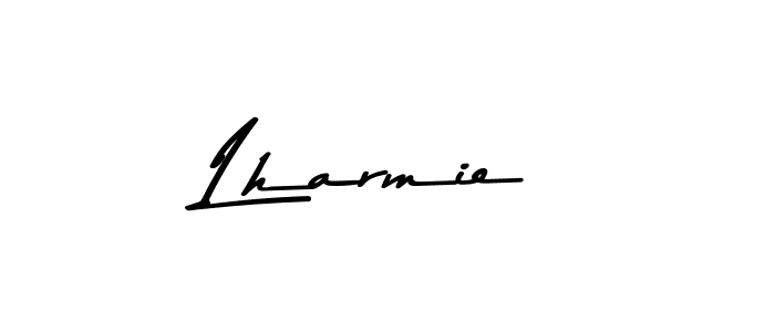 How to make Lharmie name signature. Use Asem Kandis PERSONAL USE style for creating short signs online. This is the latest handwritten sign. Lharmie signature style 9 images and pictures png