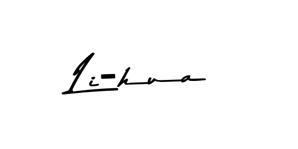 How to make Li-hua name signature. Use Asem Kandis PERSONAL USE style for creating short signs online. This is the latest handwritten sign. Li-hua signature style 9 images and pictures png