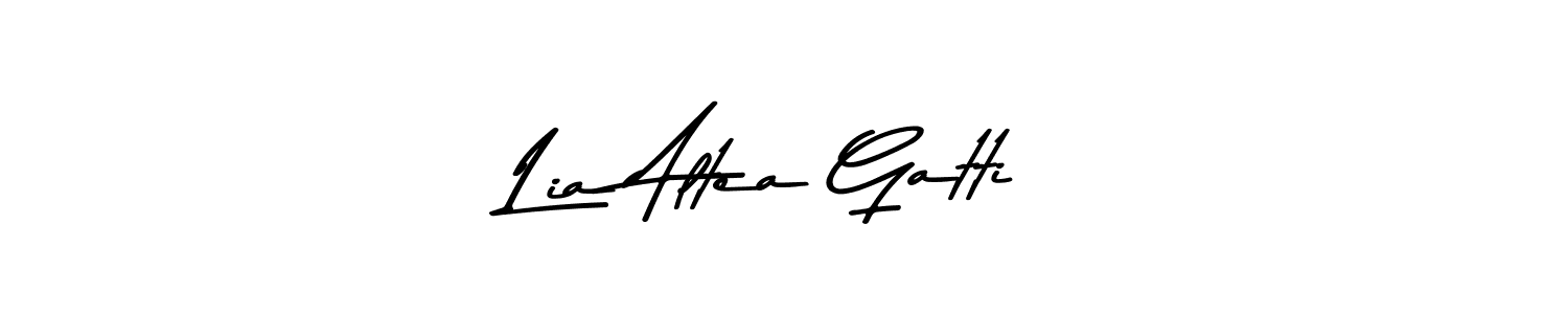 How to make Lia Altea Gatti name signature. Use Asem Kandis PERSONAL USE style for creating short signs online. This is the latest handwritten sign. Lia Altea Gatti signature style 9 images and pictures png