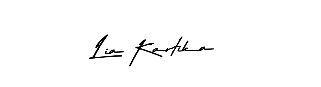 Also You can easily find your signature by using the search form. We will create Lia Kartika name handwritten signature images for you free of cost using Asem Kandis PERSONAL USE sign style. Lia Kartika signature style 9 images and pictures png