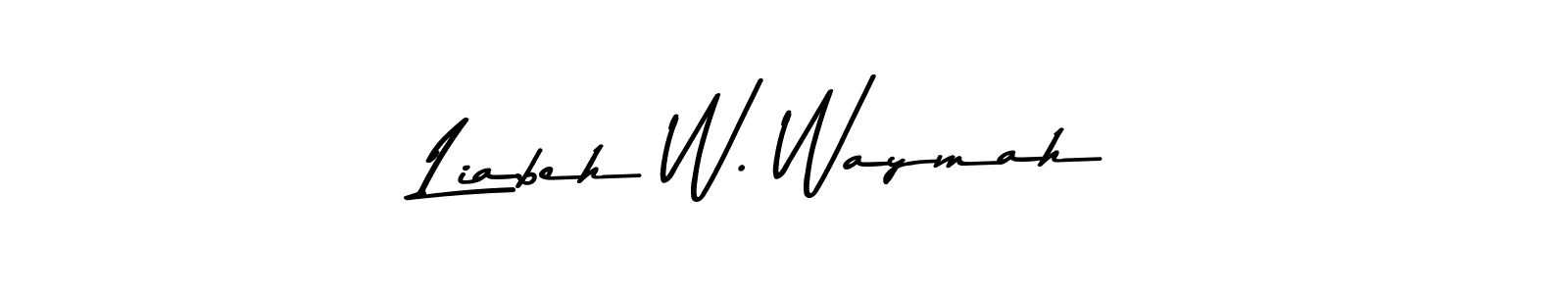 Make a beautiful signature design for name Liabeh W. Waymah. With this signature (Asem Kandis PERSONAL USE) style, you can create a handwritten signature for free. Liabeh W. Waymah signature style 9 images and pictures png