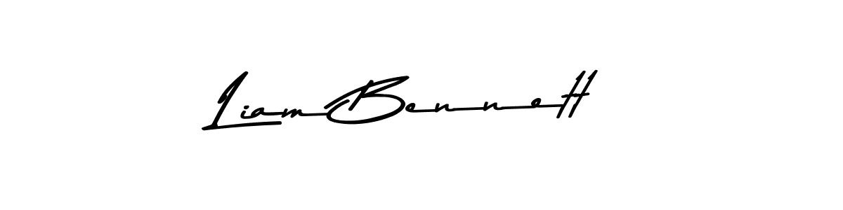 Liam Bennett stylish signature style. Best Handwritten Sign (Asem Kandis PERSONAL USE) for my name. Handwritten Signature Collection Ideas for my name Liam Bennett. Liam Bennett signature style 9 images and pictures png