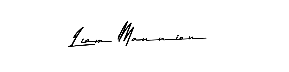 How to make Liam Mannion name signature. Use Asem Kandis PERSONAL USE style for creating short signs online. This is the latest handwritten sign. Liam Mannion signature style 9 images and pictures png