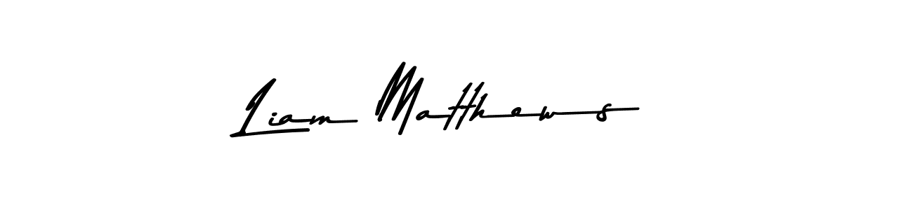 Use a signature maker to create a handwritten signature online. With this signature software, you can design (Asem Kandis PERSONAL USE) your own signature for name Liam Matthews. Liam Matthews signature style 9 images and pictures png