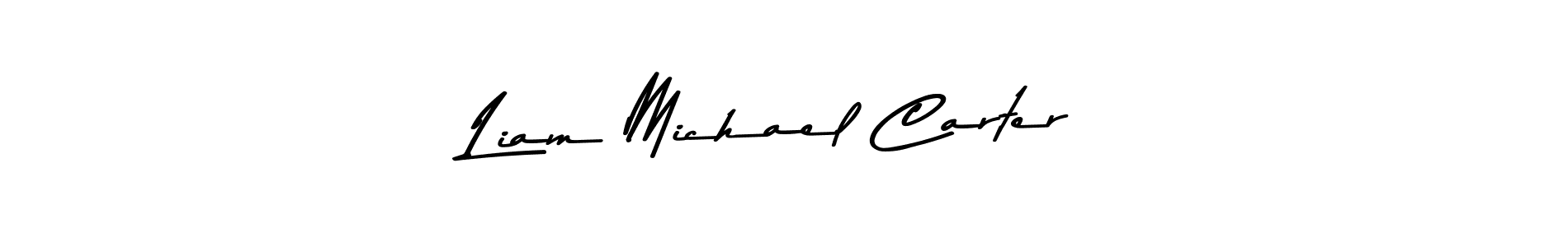 Make a beautiful signature design for name Liam Michael Carter. With this signature (Asem Kandis PERSONAL USE) style, you can create a handwritten signature for free. Liam Michael Carter signature style 9 images and pictures png
