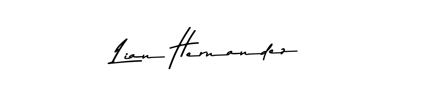 Design your own signature with our free online signature maker. With this signature software, you can create a handwritten (Asem Kandis PERSONAL USE) signature for name Lian Hernandez. Lian Hernandez signature style 9 images and pictures png