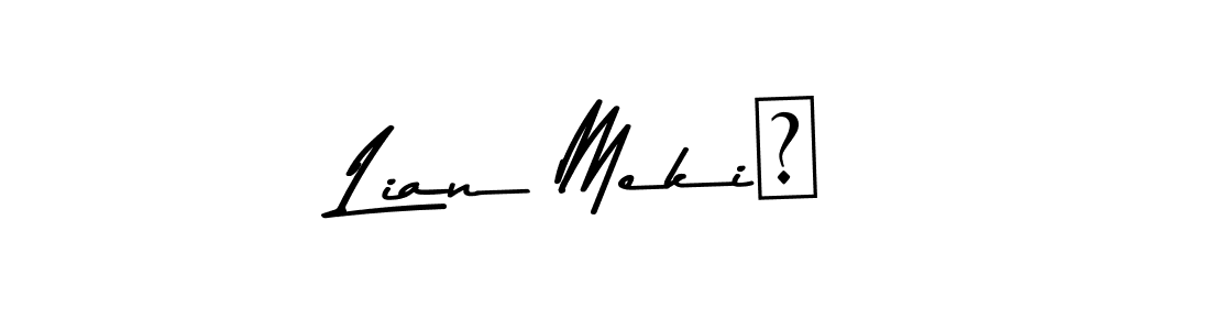 How to make Lian Mekič name signature. Use Asem Kandis PERSONAL USE style for creating short signs online. This is the latest handwritten sign. Lian Mekič signature style 9 images and pictures png