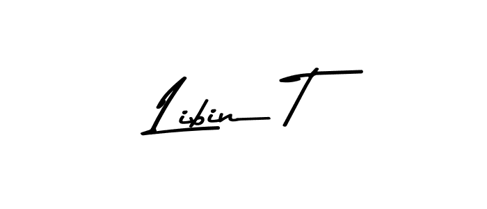 Make a beautiful signature design for name Libin T. With this signature (Asem Kandis PERSONAL USE) style, you can create a handwritten signature for free. Libin T signature style 9 images and pictures png