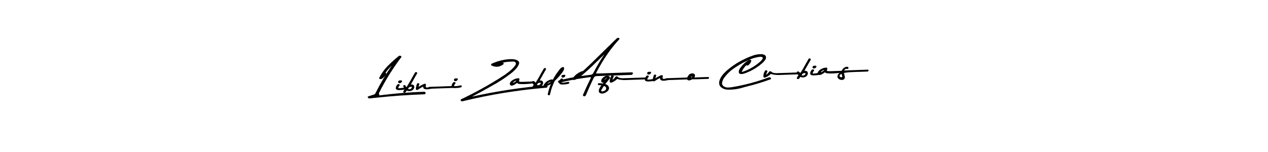 How to make Libni Zabdi Aquino Cubias name signature. Use Asem Kandis PERSONAL USE style for creating short signs online. This is the latest handwritten sign. Libni Zabdi Aquino Cubias signature style 9 images and pictures png