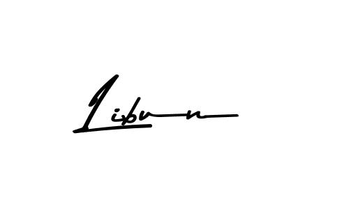 Use a signature maker to create a handwritten signature online. With this signature software, you can design (Asem Kandis PERSONAL USE) your own signature for name Libun. Libun signature style 9 images and pictures png