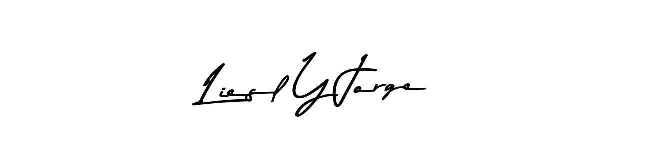 Use a signature maker to create a handwritten signature online. With this signature software, you can design (Asem Kandis PERSONAL USE) your own signature for name Liesl Y Jorge. Liesl Y Jorge signature style 9 images and pictures png