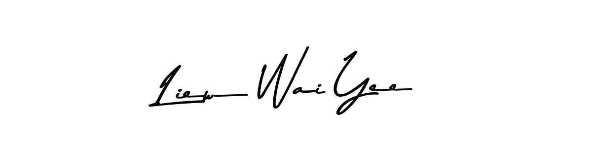 How to make Liew Wai Yee name signature. Use Asem Kandis PERSONAL USE style for creating short signs online. This is the latest handwritten sign. Liew Wai Yee signature style 9 images and pictures png