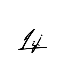 Lij stylish signature style. Best Handwritten Sign (Asem Kandis PERSONAL USE) for my name. Handwritten Signature Collection Ideas for my name Lij. Lij signature style 9 images and pictures png