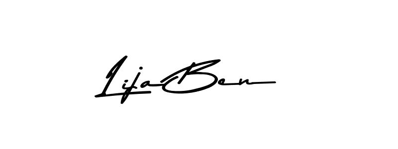 You should practise on your own different ways (Asem Kandis PERSONAL USE) to write your name (Lija Ben) in signature. don't let someone else do it for you. Lija Ben signature style 9 images and pictures png