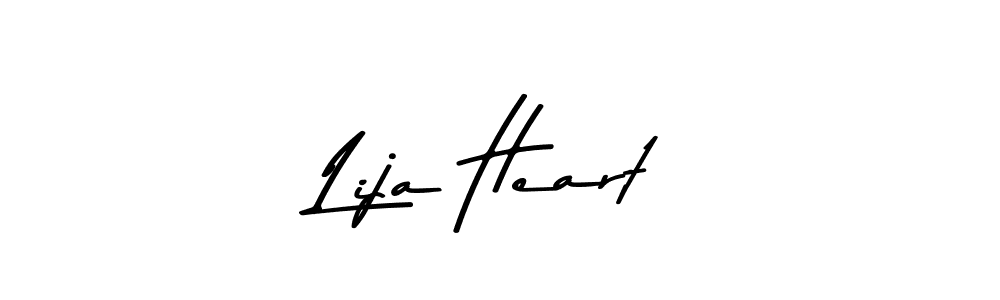 Create a beautiful signature design for name Lija Heart. With this signature (Asem Kandis PERSONAL USE) fonts, you can make a handwritten signature for free. Lija Heart signature style 9 images and pictures png